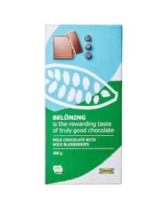 Belonging milk chocolate with bluebeeries(100g)