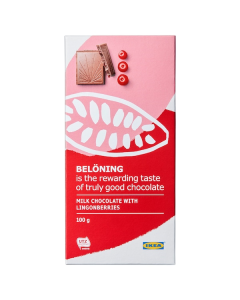 Belonging milk chocolate with lingonberries(100g)